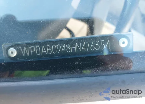 1987 Porsche 944 из США, поврежденный, VIN WP0AB0948HN476354